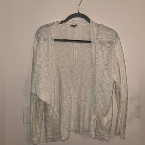White knit cardigan